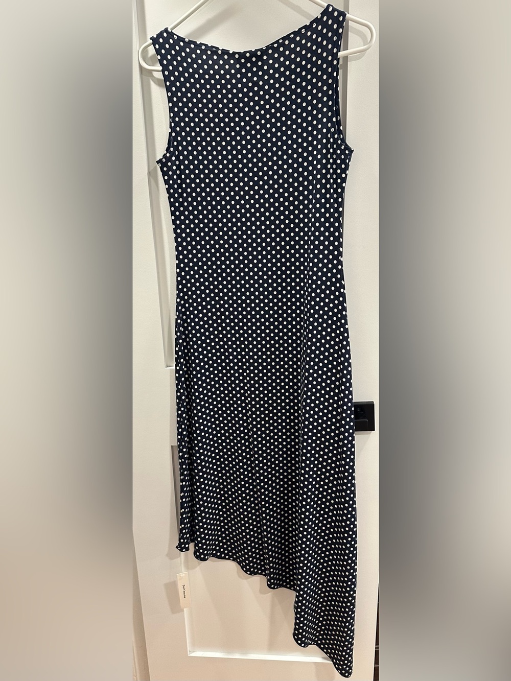 NWT Reformation Navy Blue Polka Dot Luke Knit Dress, Size Small - Picture 3 of 3